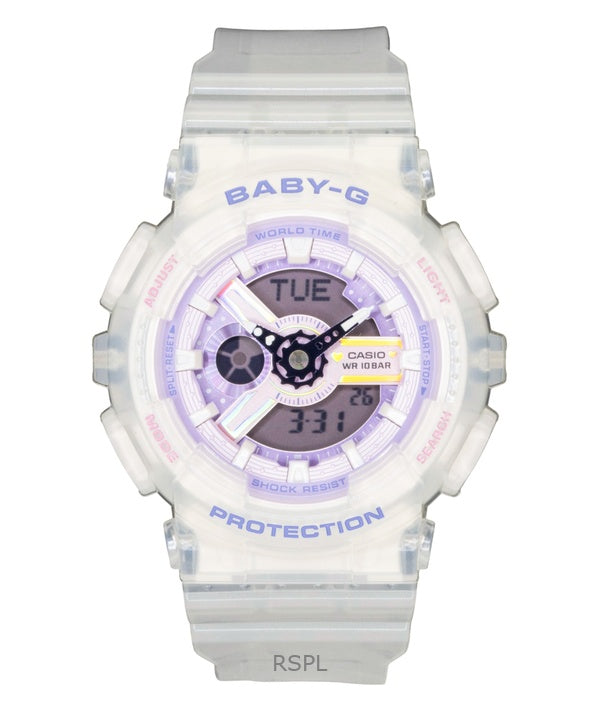 Casio Baby-G Analog Digital Resin Strap Purple Dial Quartz BA-110PS-7A 100M Women's Watch