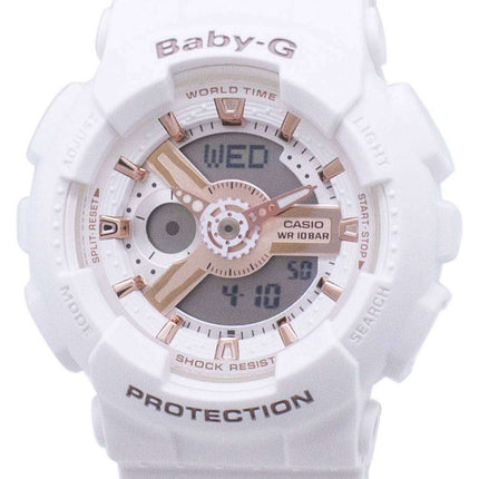 Casio Baby-G BA-110RG-7A BA110RG-7A World Time Shock Resistant Women's Watch
