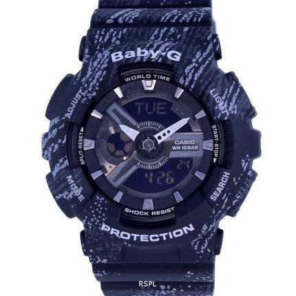 Casio Baby-G Analog Digital Resin Quartz BA-110TX-1A.G BA110TX-1 100M Womens Watch