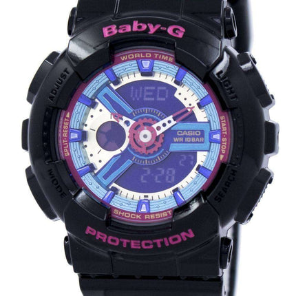 Casio Baby-G World Time Analog Digital Multicolor Dial BA-112-1A Womens Watch