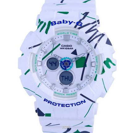 Casio Baby-G Graffiti Pattern Analog Digital Quartz BA-120SC-7A.G BA120SC-7 100M Womens Watch