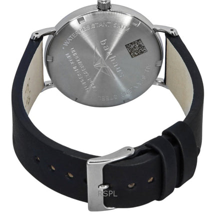 Bauhaus Classic Leather Strap Black Dial Quartz 21302 Men's Watch