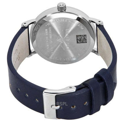Bauhaus Classic Leather Strap Dark Blue Dial Quartz 21413 Women's Watch