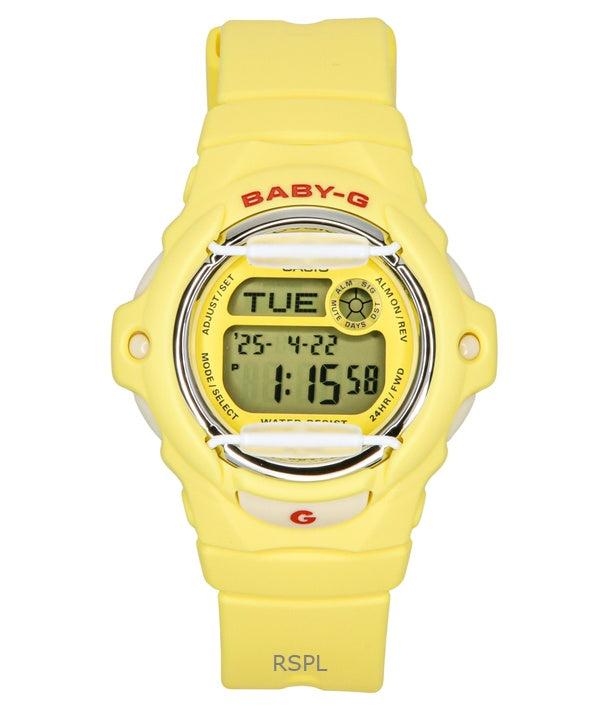 Casio Baby-G Digital Yellow Resin Strap Quartz BG-169CH-9 200M Women's Watch