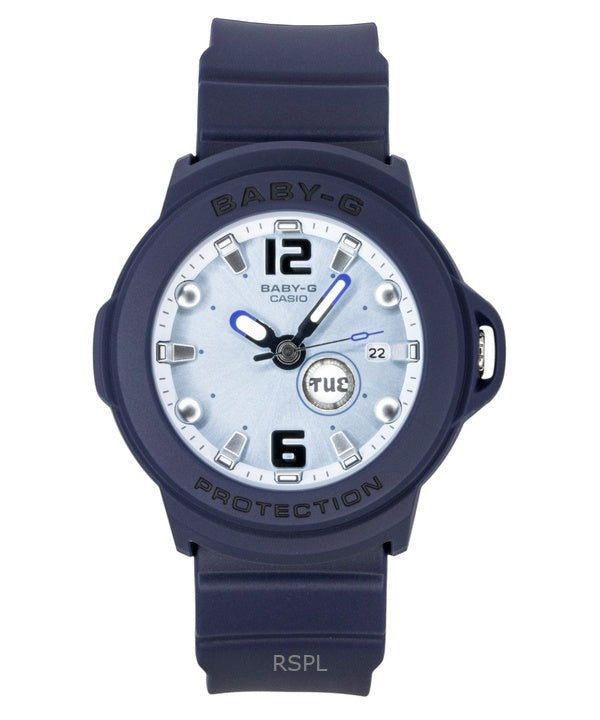 Casio Baby-G Plus Analog Resin Strap Light Blue Dial Quartz BGA-15K-2A 100M Women's Watch With Convertible Holder