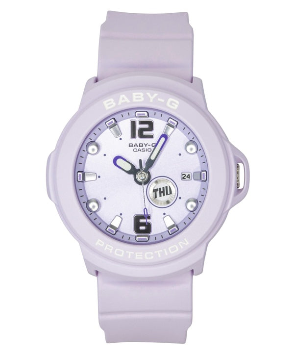 Casio Baby-G Plus Analog Resin Purple Dial Quartz BGA-15K-6A 100M Women's Watch With Convertible Holder