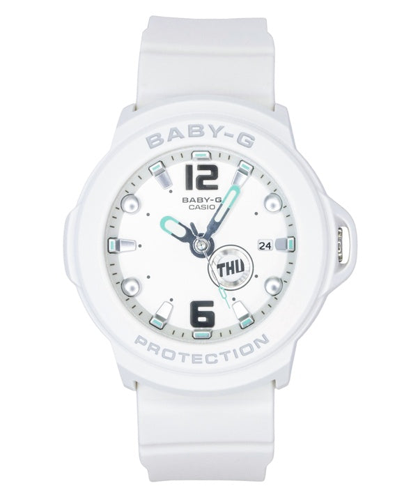 Casio Baby-G Plus Analog Resin White Dial Quartz BGA-15K-7A 100M Women's Watch With Convertible Holder