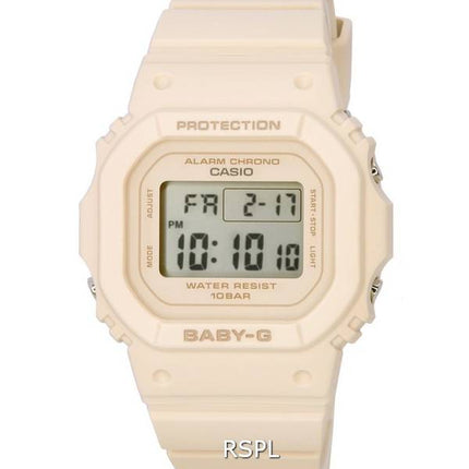Casio Baby-G Digital Beige Pink Resin Quartz BGD-565-4 BGD565-4 100M Women's Watch