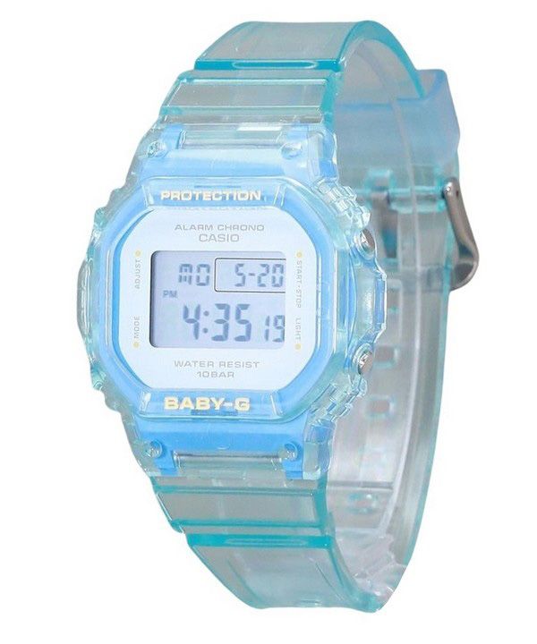 Casio Baby-G Digital Summer Jelly Transparent Light Blue Resin