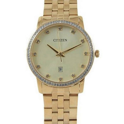 Citizen Crystal Accents Gold Tone Stainless Steel Quartz BI5033-53P Womens Watch