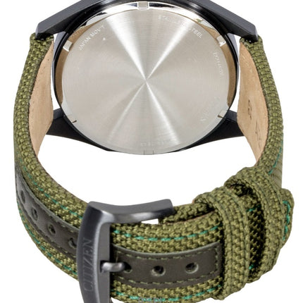 Citizen Eco-Drive Active Sport Nylon Strap Green Dial BM7635-01X 100M Men's Watch