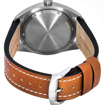 Citizen Eco-Drive Super Titanium Leather Strap Green Dial BM8560-11X 100M Men's Watch