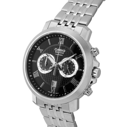 Casio Beside Chronograph Analog Stainless Steel Black Dial Quartz BMS-500D-1A Men's Watch