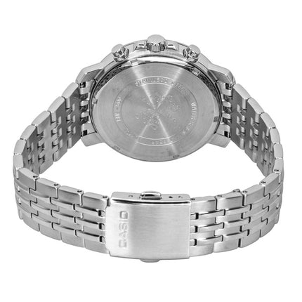 Casio Beside Chronograph Analog Stainless Steel White Dial Quartz BMS-500D-7A Men's Watch