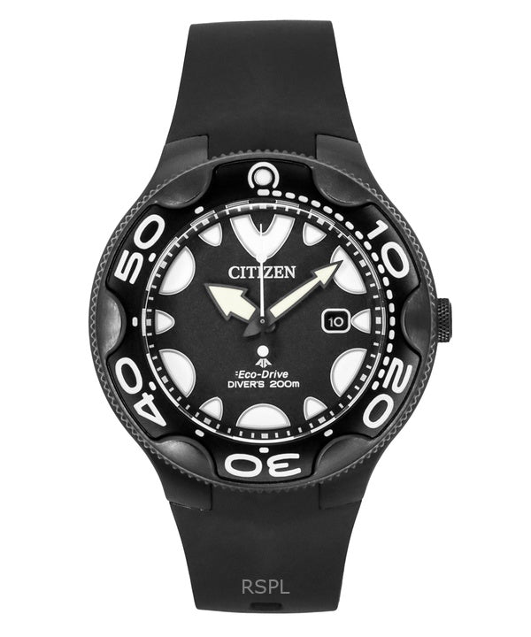 Citizen Promaster Eco-Drive Orca Polyurethane Strap Black Dial Diver's BN0235-01E 200M Men's Watch