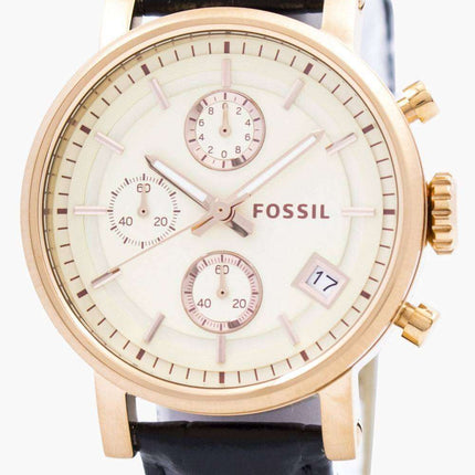 Fossil Original BoyFriend Chronograph Stainless Steel C181020-BLK Womens Watch