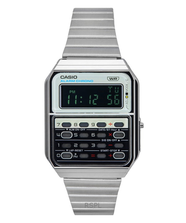 Casio Vintage Heritage Colors Digital Stainless Steel Quartz CA