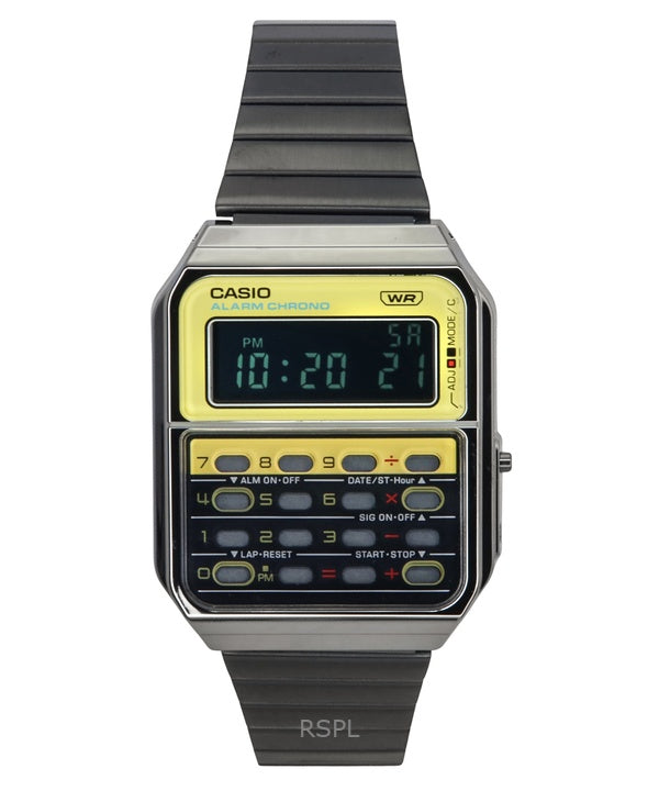 Casio Vintage Heritage Colors Digital Stainless Steel Quartz CA-500WEGG-9B Unisex Calculator Watch
