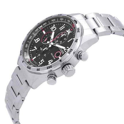 Citizen Eco-Drive Chronograph Stainless Steel Black Dial CA0790-83E 100M Men's Watch