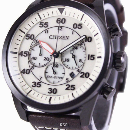 Citizen Eco-Drive Aviator Chronograph CA4215-04W Mens Watch