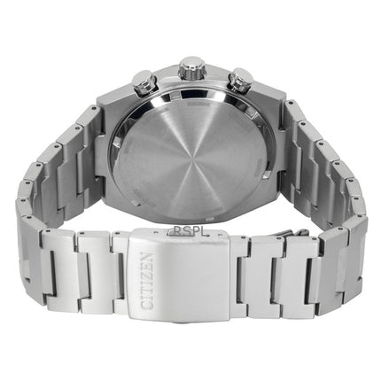 Citizen Zenshin Super Titanium Chronograph Green Dial Eco-Drive CA4610-85X 100M Men's Watch