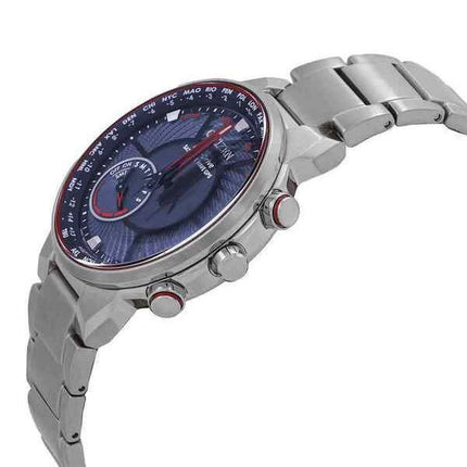 Citizen Eco-Drive Perpetual World Time Satellite Wave Black Dial CC3031-51E 100M Men's Watch