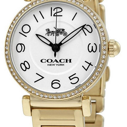 Coach Madison Crystal Accents Gold Tone Stainless Steel Quartz 14502855 Women's Watch