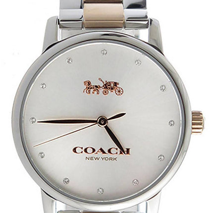 Coach Grand Silver Dial Two Tone Stainless Steel Quartz 14502930 Women's Watch