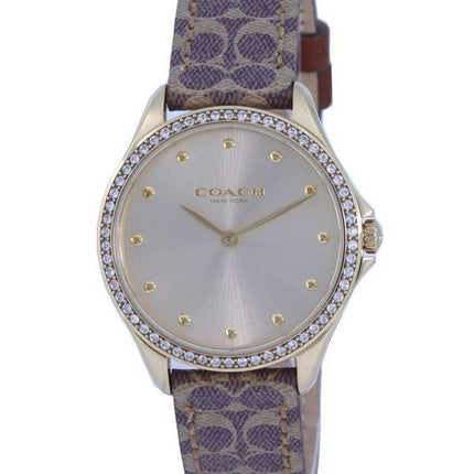 Coach Astor Crystal Accents Leather Quartz CO14503218 Women's Watch
