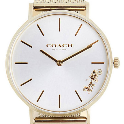 Coach Perry Silver Dial Gold Tone Stainless Steel Quartz 14503337 Women's Watch