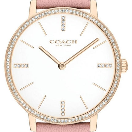 Coach Audrey Crystal Accents Leather Strap Quartz 14503350 Women's Watch
