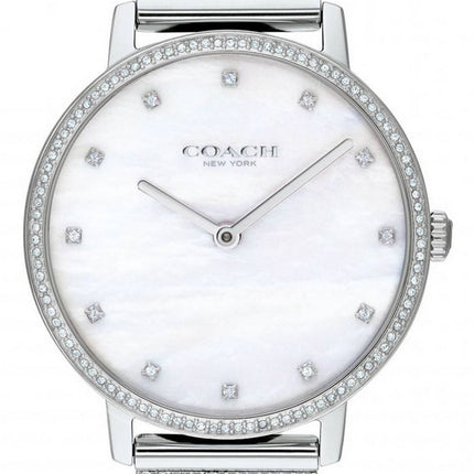 Coach Audrey Mother Of Pearl Dial Stainless Steel Quartz 14503358 Women's Watch