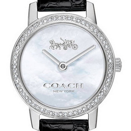 Coach Audrey Mother Of Pearl Dial Leather Strap Quartz 14503361 Women's Watch