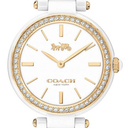 Coach Park Crystal Accents Ceramic Quartz 14503451 Women's Watch