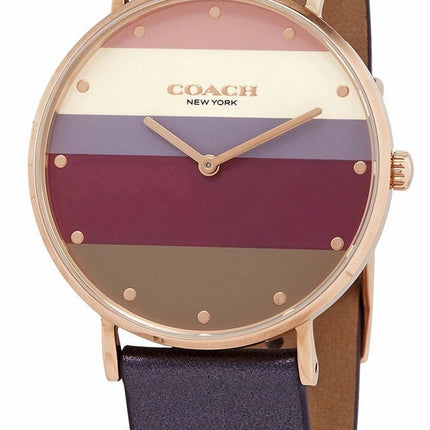 Coach Perry Multicolor Dial Leather Strap Quartz 14503470 Women's Watch