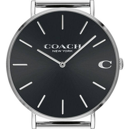 Coach Charles Black Dial Stainless Steel Quartz 14602144 Men's Watch
