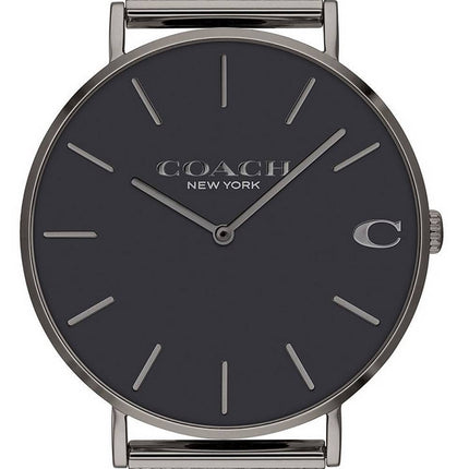 Coach Charles Black Dial Stainless Steel Quartz 14602145 Men's Watch
