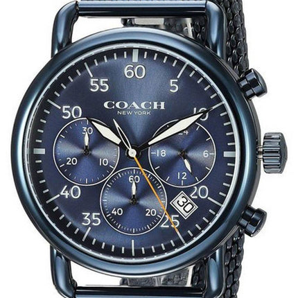 Coach Delancey Blue Dial Stainless Steel Chronograph Quartz 14602374 Men's Watch