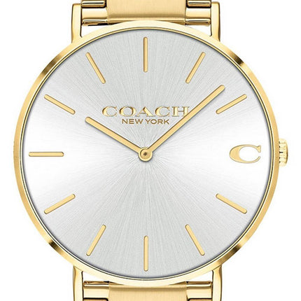 Coach Charles Silver Dial Gold Tone Stainless Steel Quartz 14602430 Men's Watch