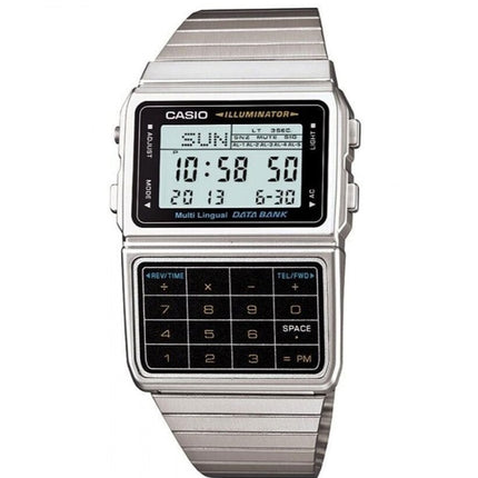 Casio Digital Stainless Steel Data Bank Multi-Lingual DBC-611-1DF DBC-611-1 Mens Watch