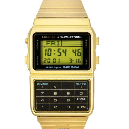 Casio Digital Stainless Steel Data Bank Multi-Lingual DBC-611G-1DF DBC-611G-1 Mens Watch