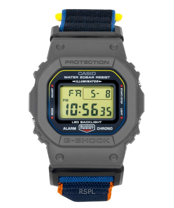 Casio G-Shock Textile Strap Digital Quartz DW-5600MNC-8A2 200M Men's Watch