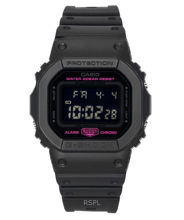 Casio G-Shock Digital Pink Ribbon Bio-Based Resin Strap Quartz DW-5600PK-1 200M Women's Watch
