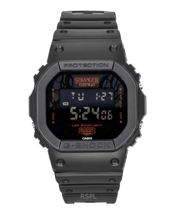 Casio G-Shock Digital Stranger Things Bio-Based Resin Strap Quartz DW-5600STT-1 200M Men's Watch