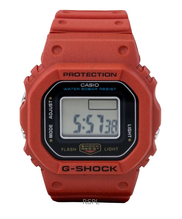 Casio G-Shock Nano Digital Red Bio-Based Resin Strap Quartz DWN-5600-4 200M Unisex Watch