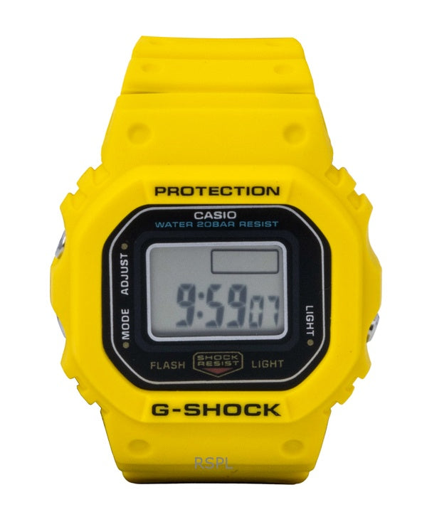 Casio G-Shock Nano Digital Yellow Bio-Based Resin Strap Quartz DWN-5600-9 200M Unisex Watch