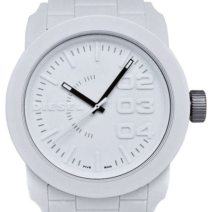 Diesel Double Down White Dial Rubber Strap DZ1436 Mens Watch