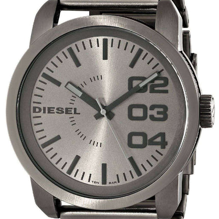 Diesel Double Down Grey Dial Ion Plated DZ1558 Mens Watch