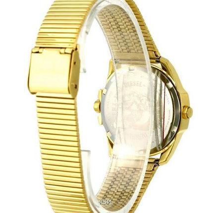 Diesel Baby Chief Digital Gold Tone Stainless Steel Quartz DZ1961 100M Mens Watch