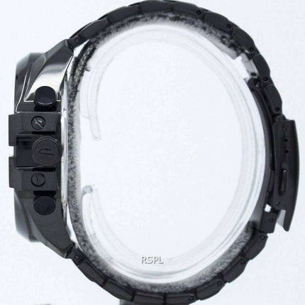 Diesel Mega Chief Quartz Chronograph Grey Dial Black IP DZ4283 Mens Watch